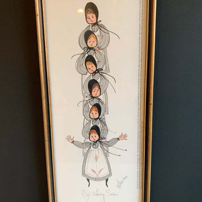 P. Buckley Moss “Six Loving Sisters” — Exclusive Limited Edition Signed Lithograph (1998), #94/1000
