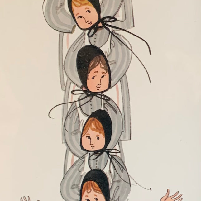 P. Buckley Moss “Six Loving Sisters” — Exclusive Limited Edition Signed Lithograph (1998), #94/1000
