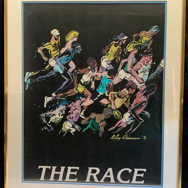 LeRoy Neiman – The Race (1979) — Artist-Signed, Double Matted & Framed