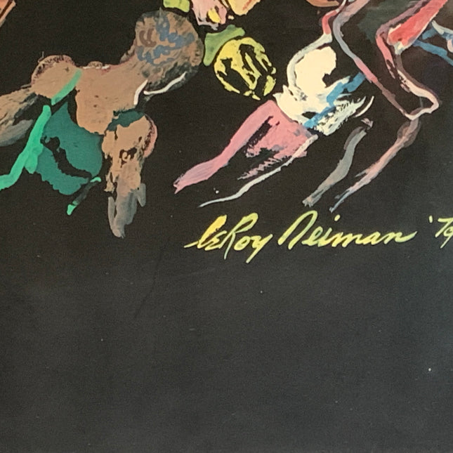 LeRoy Neiman – The Race (1979) — Artist-Signed, Double Matted & Framed