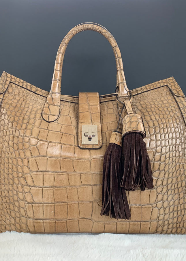 Claudia Firenze Genuine Leather Tote Bag