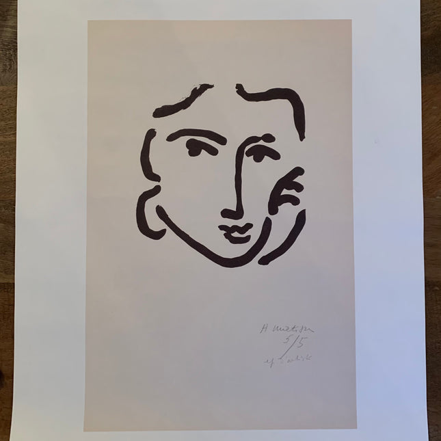 Henri Matisse “Nadia au Regard Sérieux” – Aquatint on Marias Paper