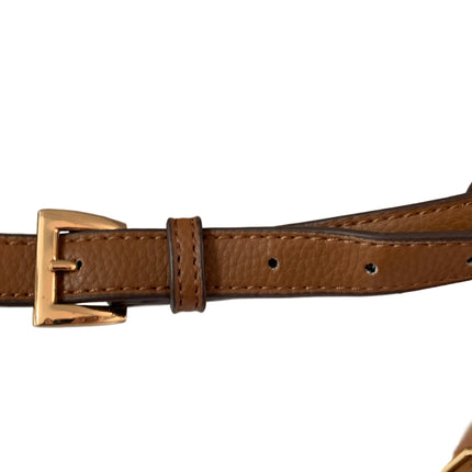 Tignanello Brown Pebbled Leather Crossbody Bag with Bow Hardware