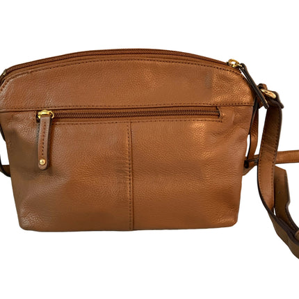 Tignanello Brown Pebbled Leather Crossbody Bag with Bow Hardware